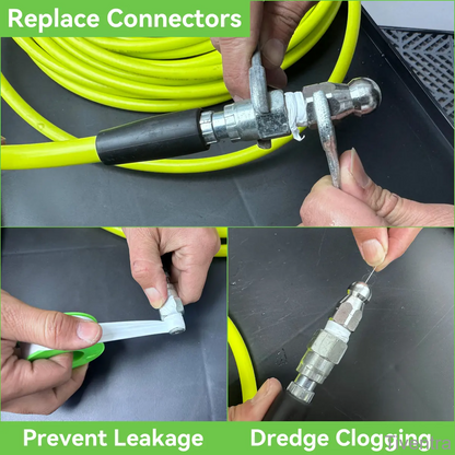 100FT Sewer Jetter Kit for Pressure Washer – Heavy Duty Drain Cleaning Hose, Spray Lance & Jetting Nozzles, 3600 PSI